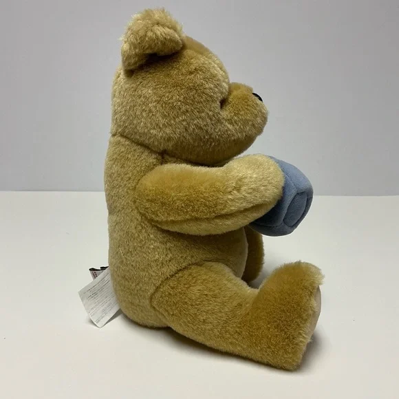 Vintage Gund Classic Pooh Plush Winnie the Pooh with Honey Pot Stuffed Animal - Picture 2 of 16